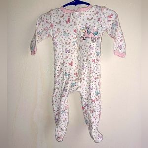 Baby Girl Unicorn Footie Pajamas Sleeper Onesie - Swiggles - 3-6 months